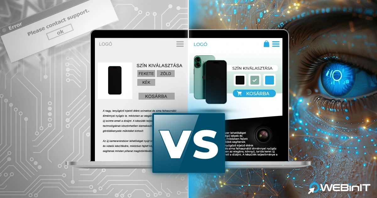 egyedi vagy bérelt webshop design