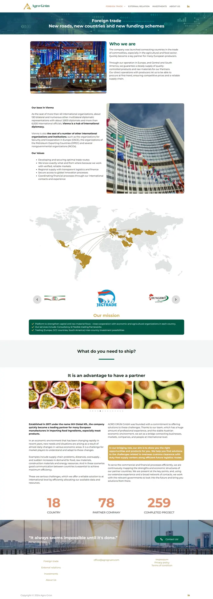 agrogrüen com külkereskedelem